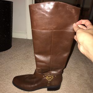 Michael Kors brown Fulton boots